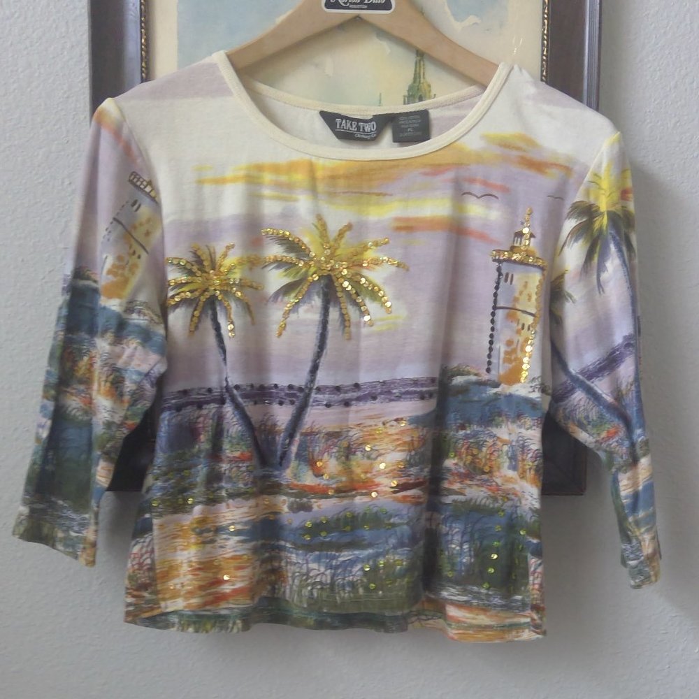 Take Two Beach Shirt, size PL